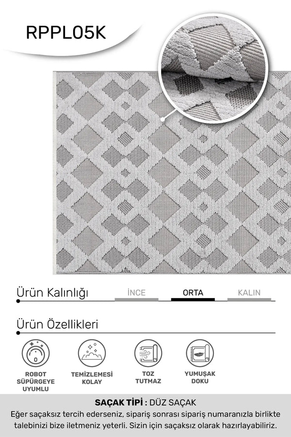 MASAL-Bej/Gri- Özel Ölçü- Oturma Odası, Koridor, Yatak Odası Halısı- Robot Süpürgeye Uyumlu-Kolay Temizlenebilir- Uygun Fiyat