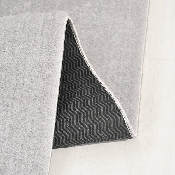 POLY Peluş Halı-Gri- Salon-Mutfak-Antre-Oturma Odası-Yumuşak-Kaymaz Taban-Yıkanabilir–Modern-Uygun Fiyat