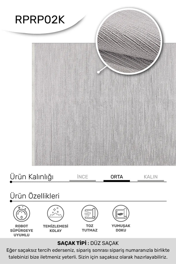 ROSA-Bej- Özel Ölçü- Oturma Odası, Koridor, Yatak Odası Halısı- Robot Süpürgeye Uyumlu-Kolay Temizlenebilir- Uygun Fiyat